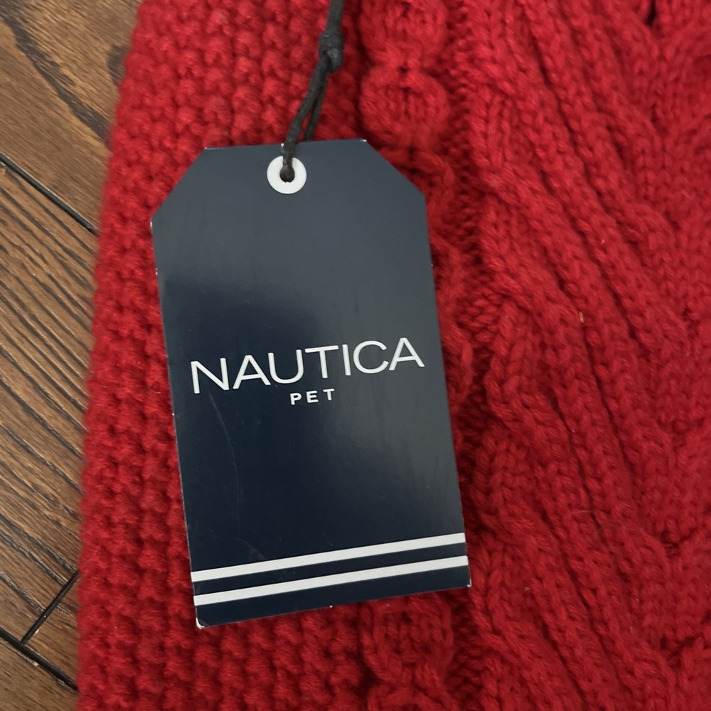 Nautica Pet Red Ribbed Knit Large Dog Vest Sweater - Picture 4 of 6